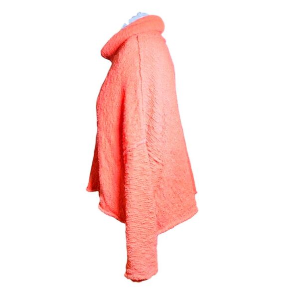 Free People Women's Big Easy Coral Cowl Neck Long Sleeves Pullover Sweater Sz L - Picture 5 of 9